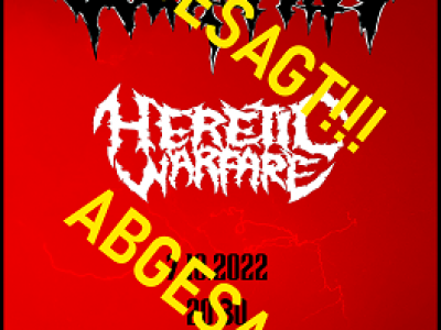 Flyer «Hedonistic Perfection» – ABGESAGT! Scalpture (D), Heretic Warfare (D)